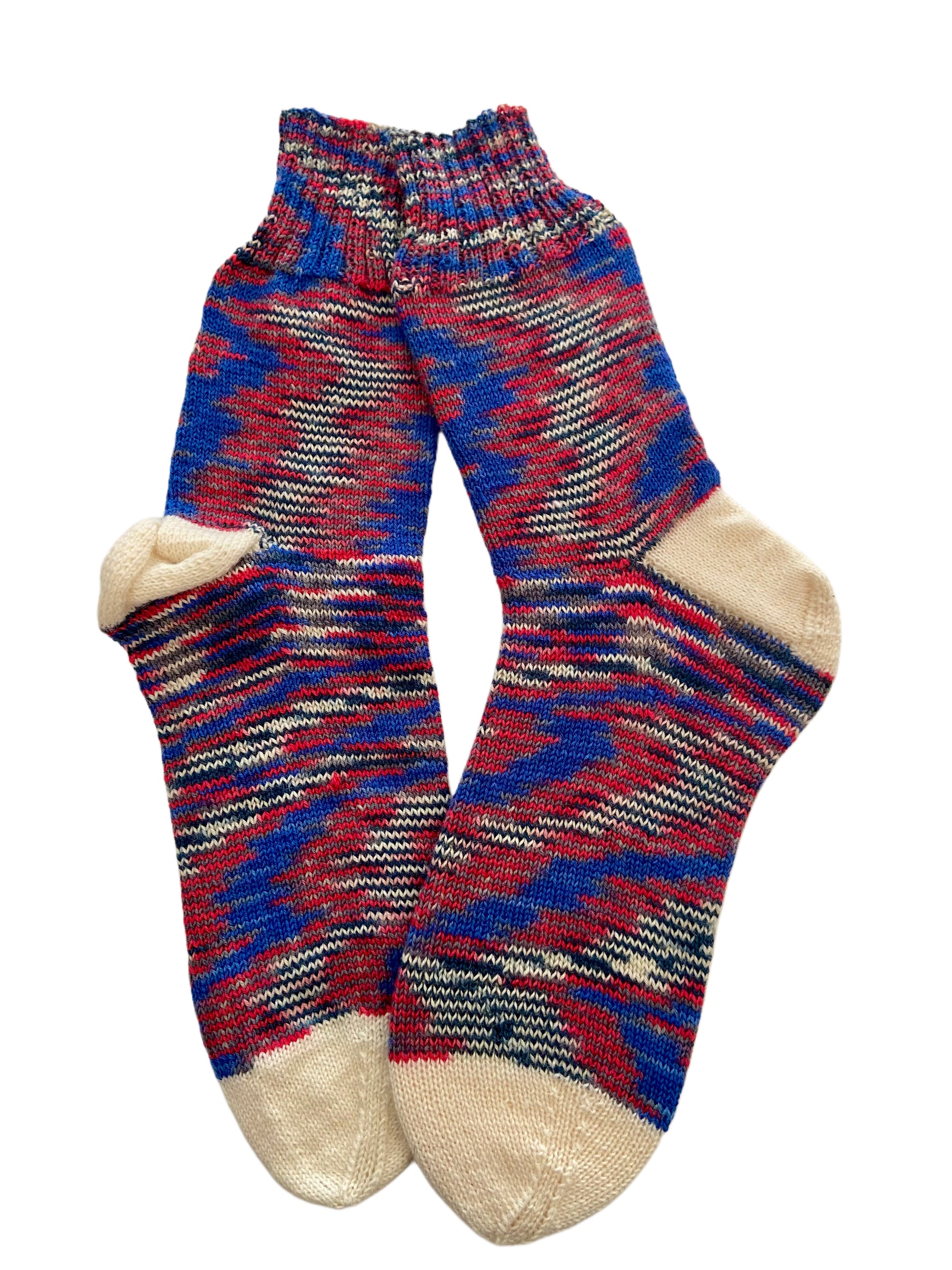 Handgestrickte Socken, Gr. 47/48