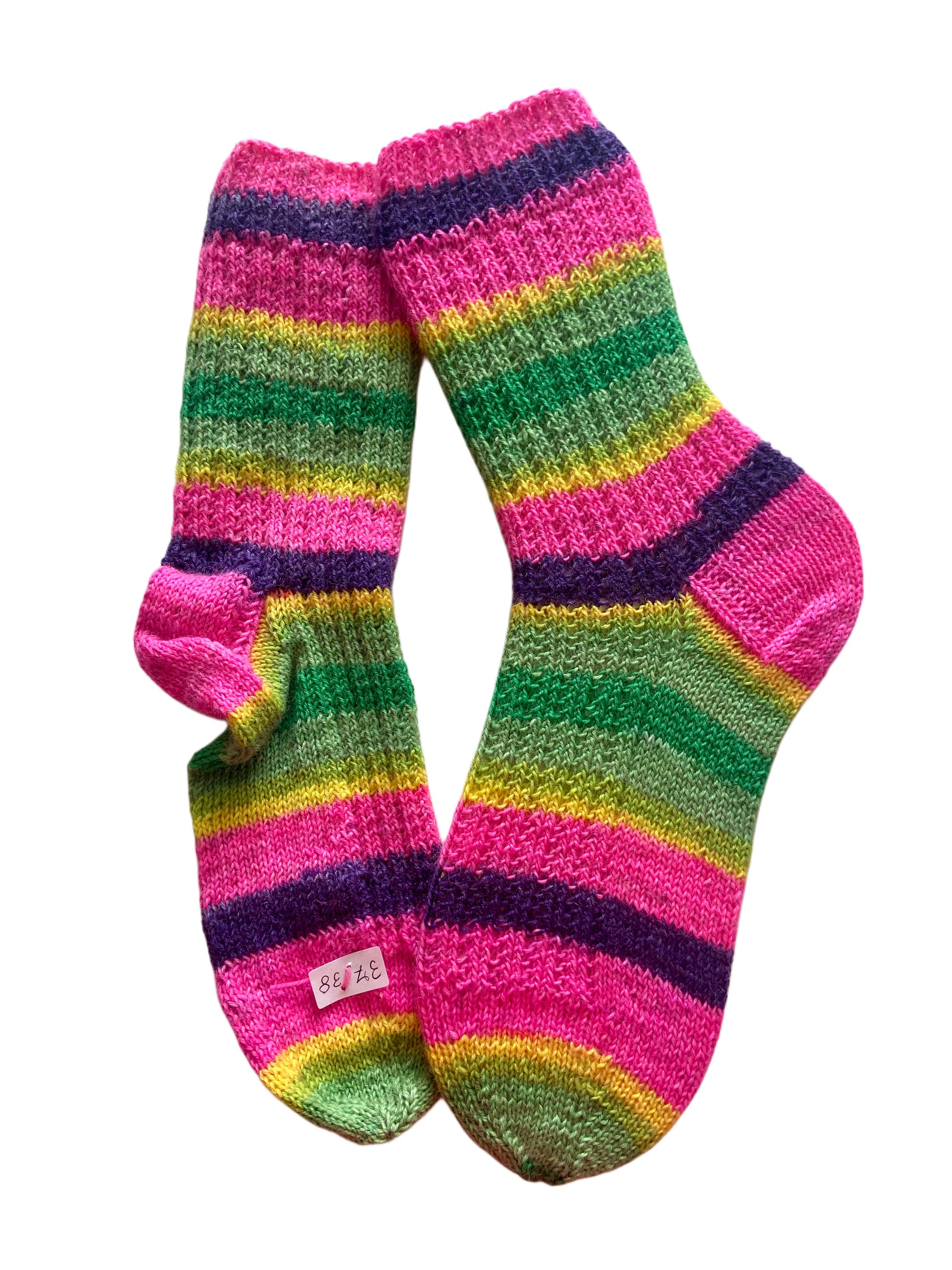 Handgestrickte Socken, Gr. 37/38