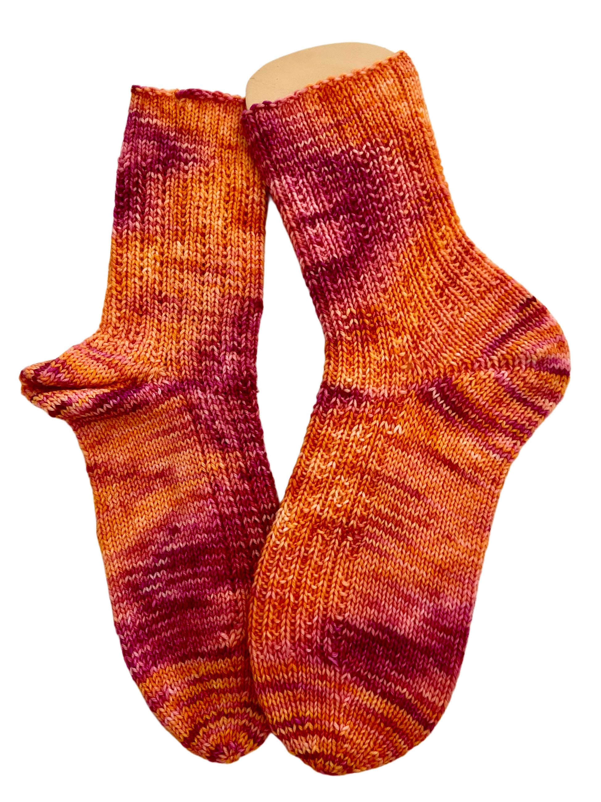 Handgestrickte Socken, Gr. 40/41