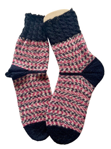 Handgestrickte Socken, Gr. 41/42