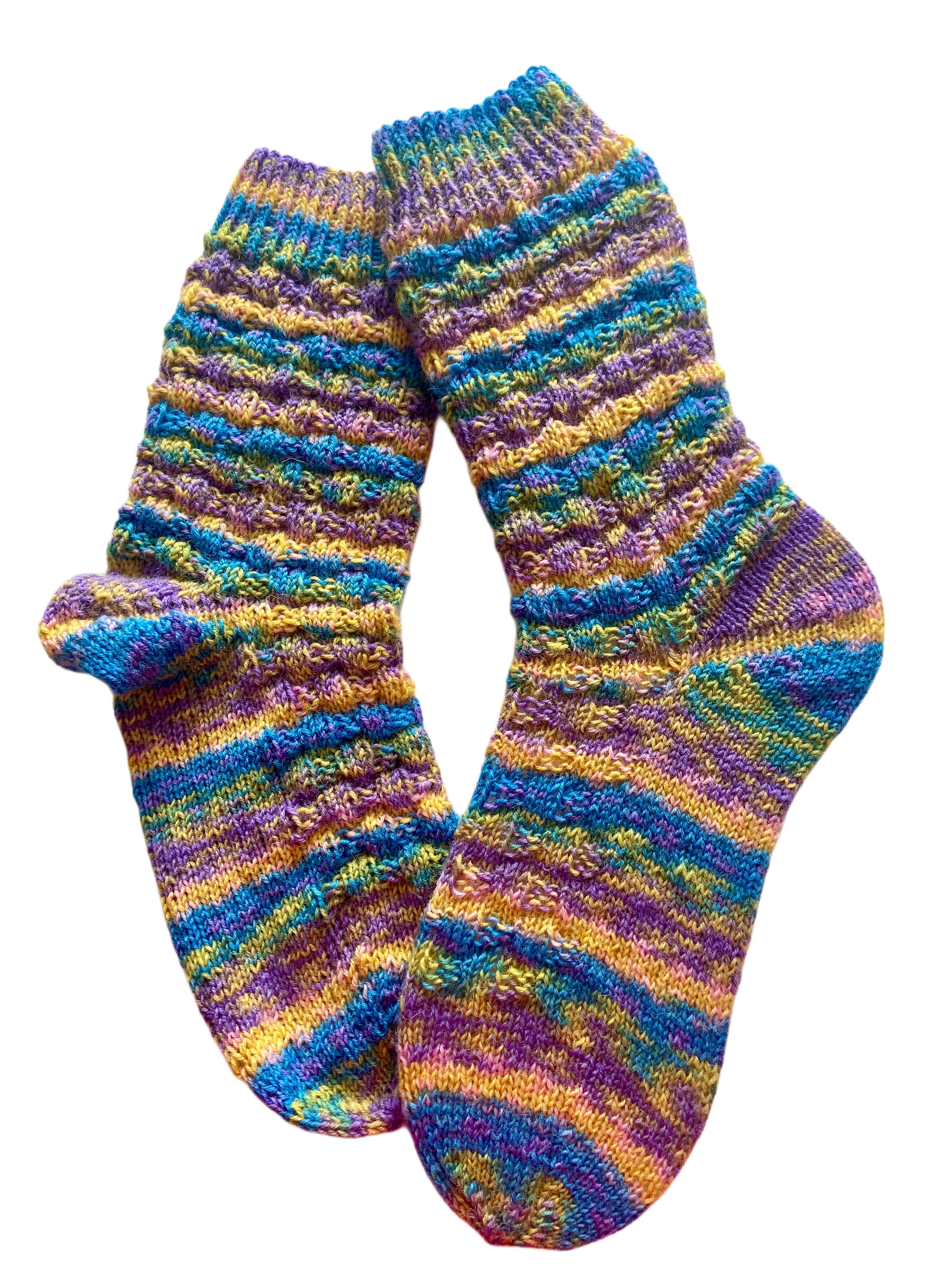Handgestrickte Socken, Gr. 37/38
