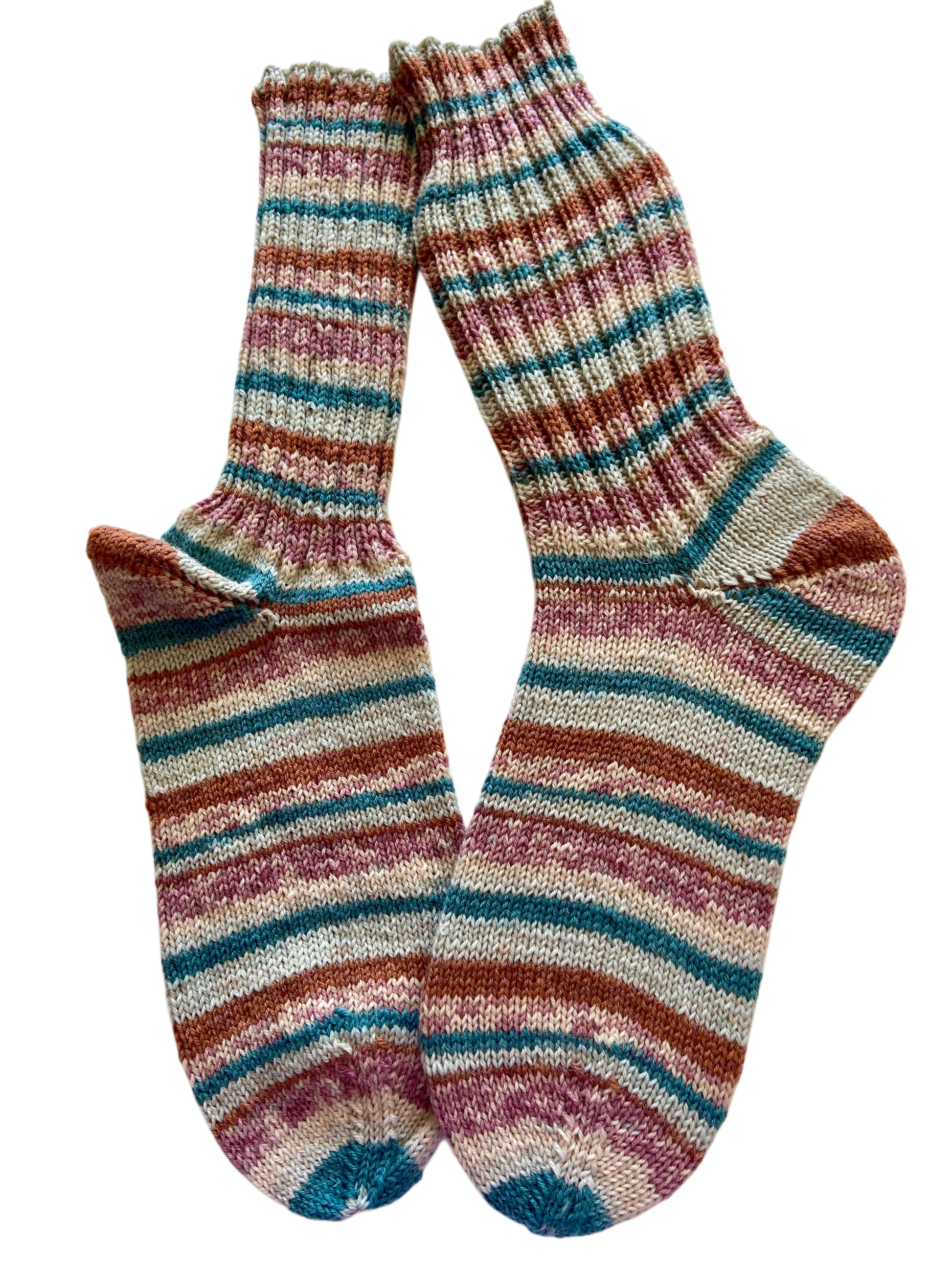 Handgestrickte Socken, Gr. 42/43