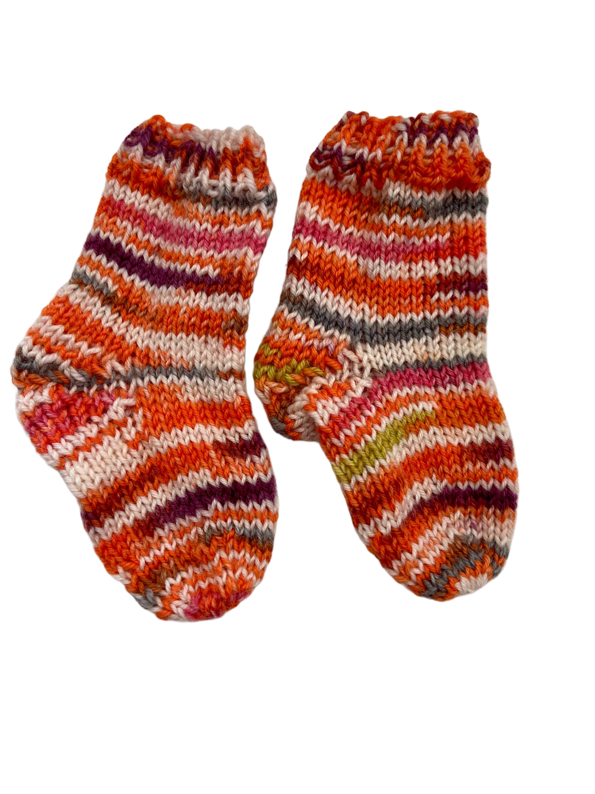 Handgestrickte Socken mit Kaschmir für Neugeborene