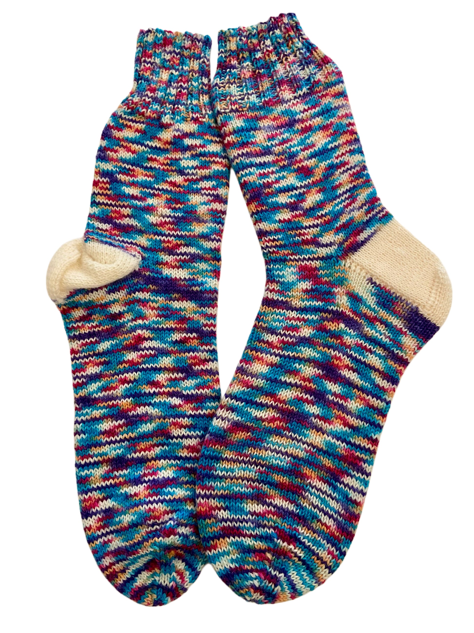 Handgestrickte Socken, Gr. 41/42