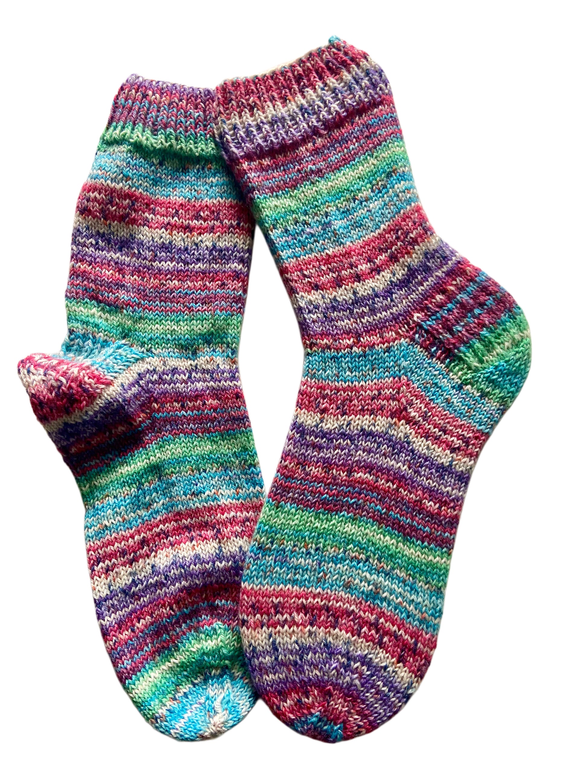 Handgestrickte Socken, Gr. 38/39