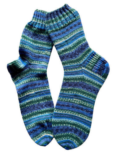 Handgestrickte Socken, Gr. 45/46