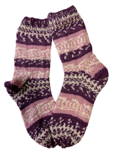Handgestrickte Socken, Gr. 42/43