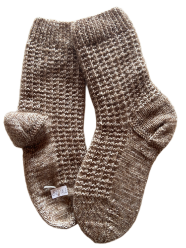 Handgestrickte Socken mit ALPAKA, Gr. 37/38
