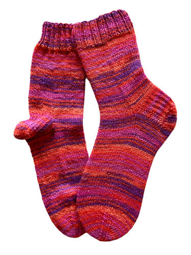 Handgestrickte Socken, Gr. 38/39
