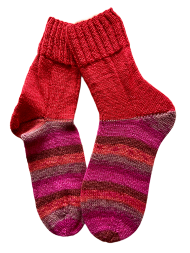 Handgestrickte Socken, Gr. 41/42