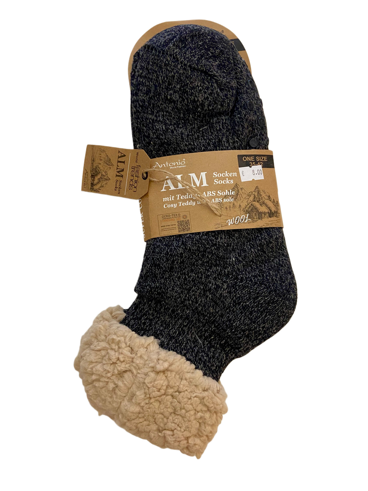 Almsocken mit Teddy und ABS, ONE SIZE Damen