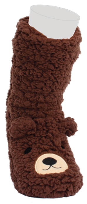 Hüttensocken Extra-Flauschig mit ABS, Tiergesichter