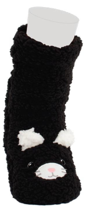 Hüttensocken Extra-Flauschig mit ABS, Tiergesichter