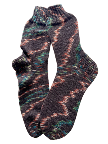 Handgestrickte Socken, Gr. 45/46