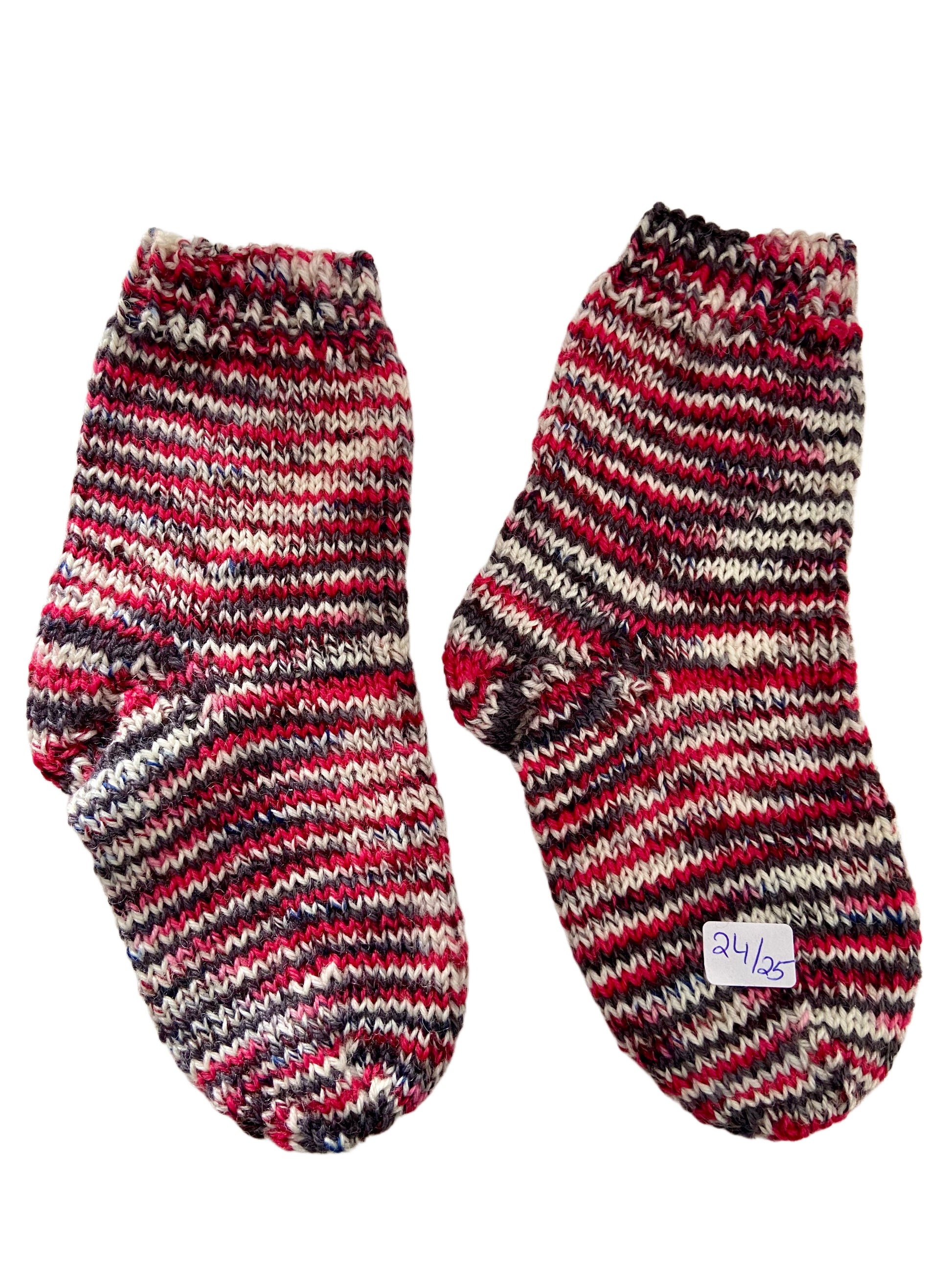 Handgestrickte Socken für Kinder, Gr. 24/25