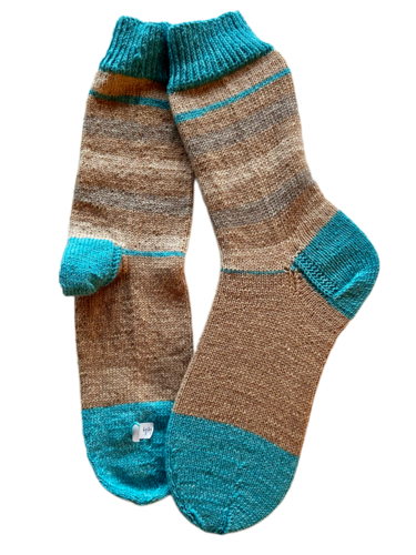 Handgestrickte Socken, Gr. 44/45