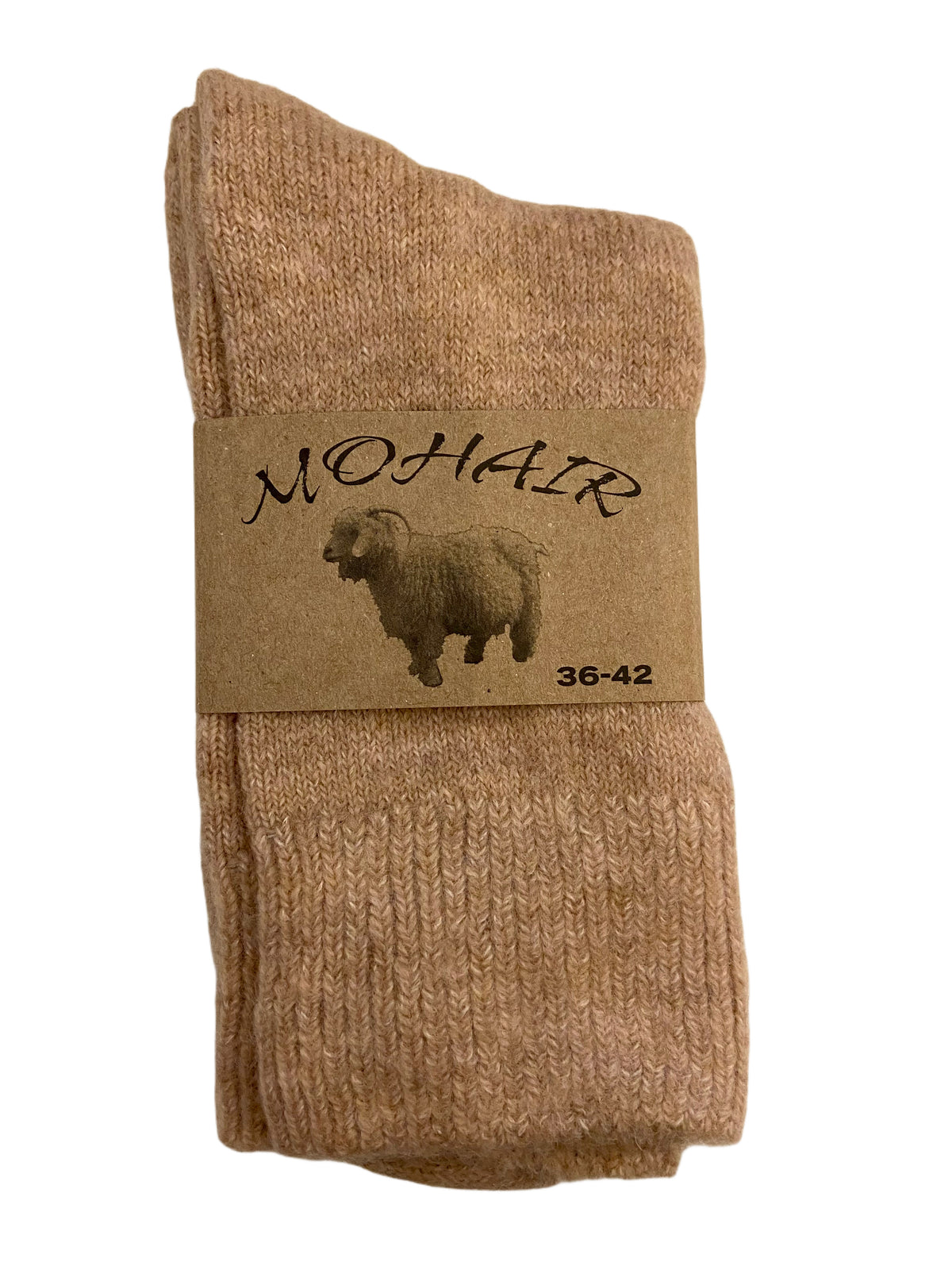 Damensocken Mohair natur, One Size (Gr. 36-42)