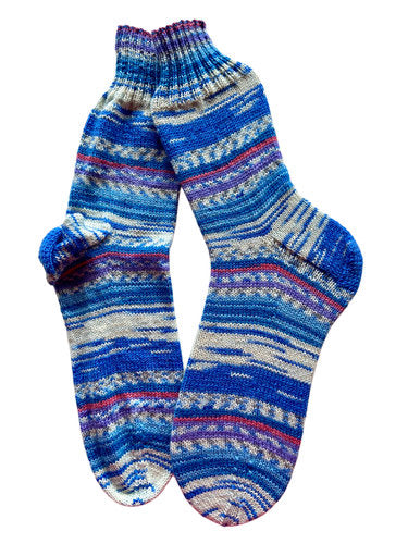 Handgestrickte Socken, Gr. 47/48