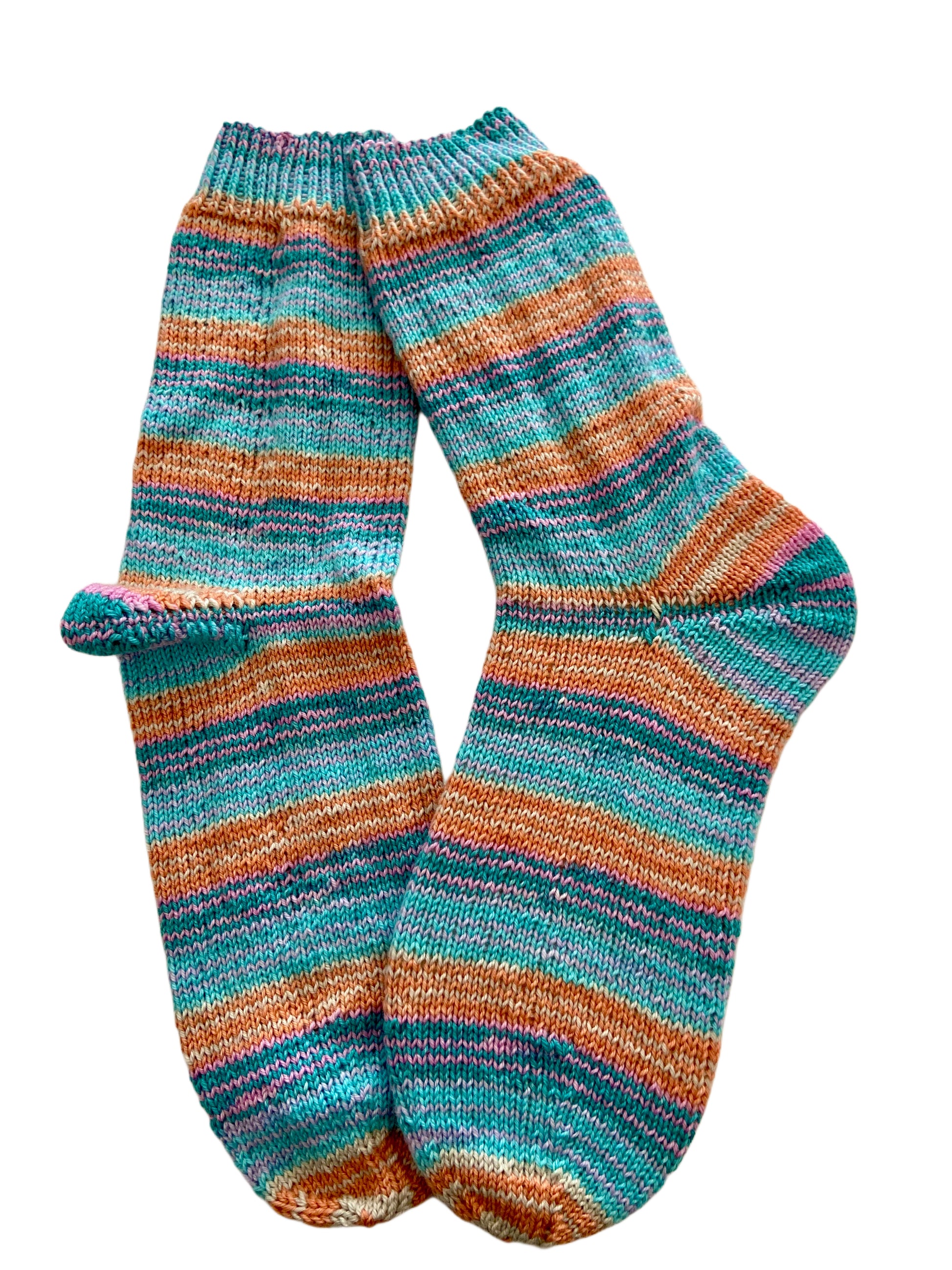 Handgestrickte Socken mit SEIDE, Gr. 41/42