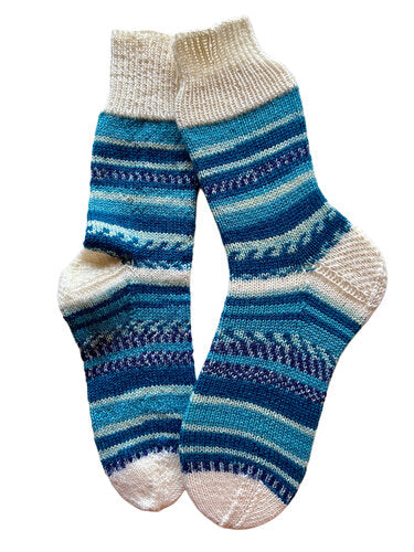 Handgestrickte Socken, Gr. 38/39