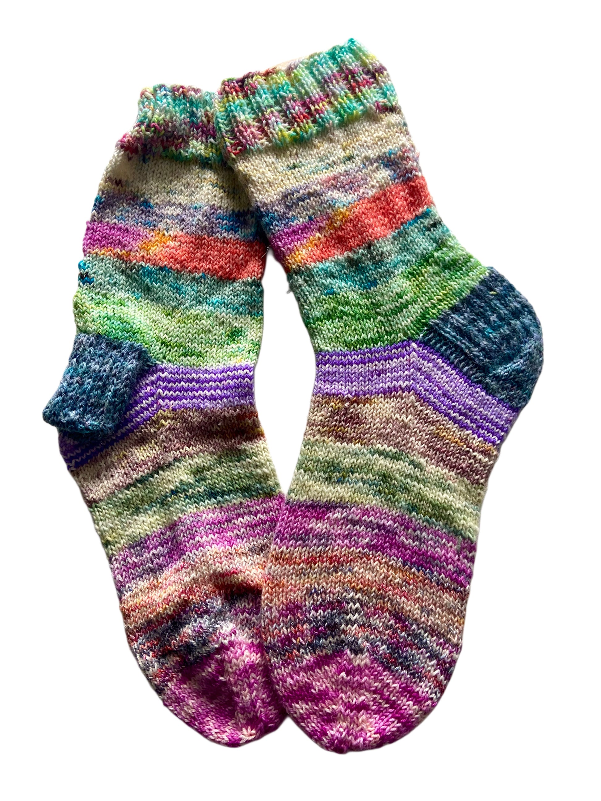 Handgestrickte Socken, Gr. 38/39