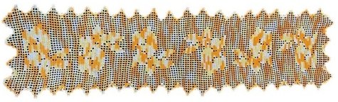 Tischläufer "Häschen", gehäkelt, HANDARBEIT