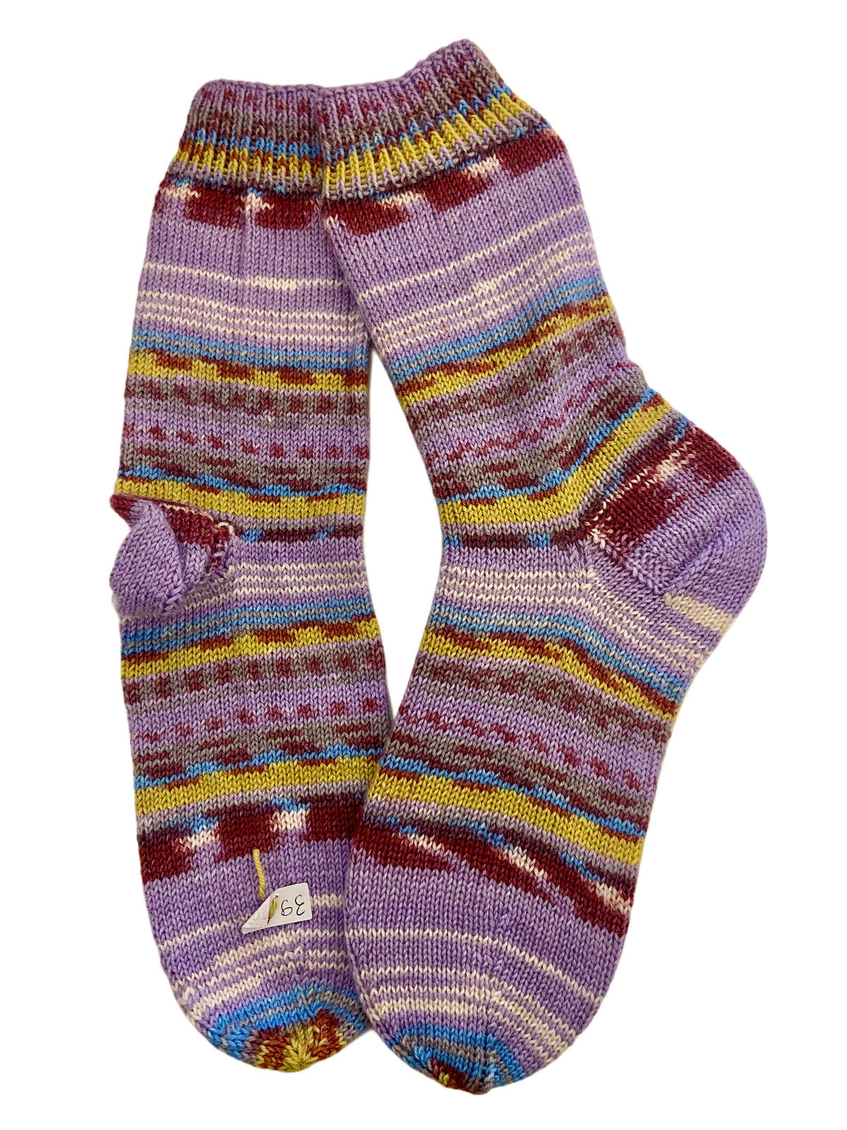 Handgestrickte Socken mit SEIDE, Gr. 39/40