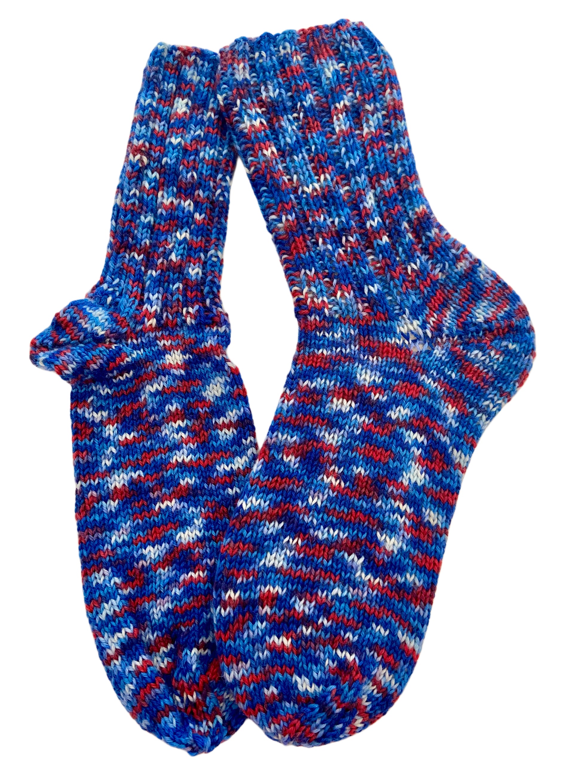 Handgestrickte Socken, Gr. 40/41, 6-fach