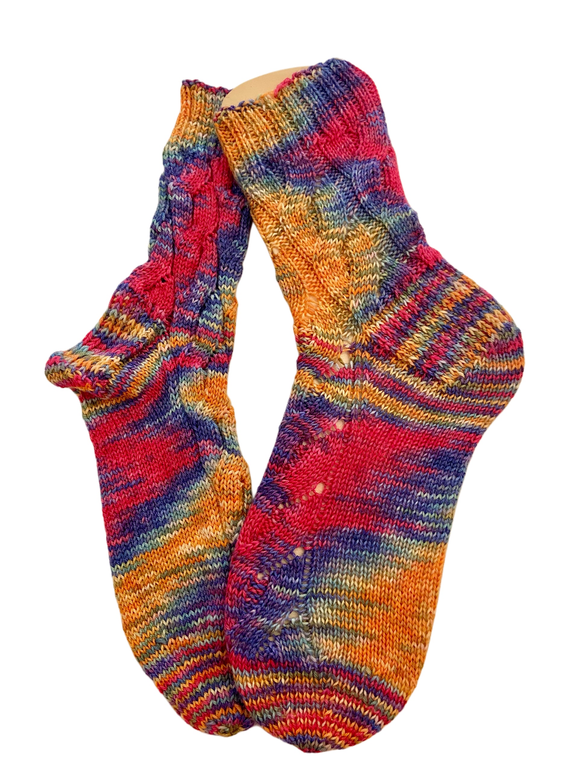 Handgestrickte Socken, Gr. 40/41