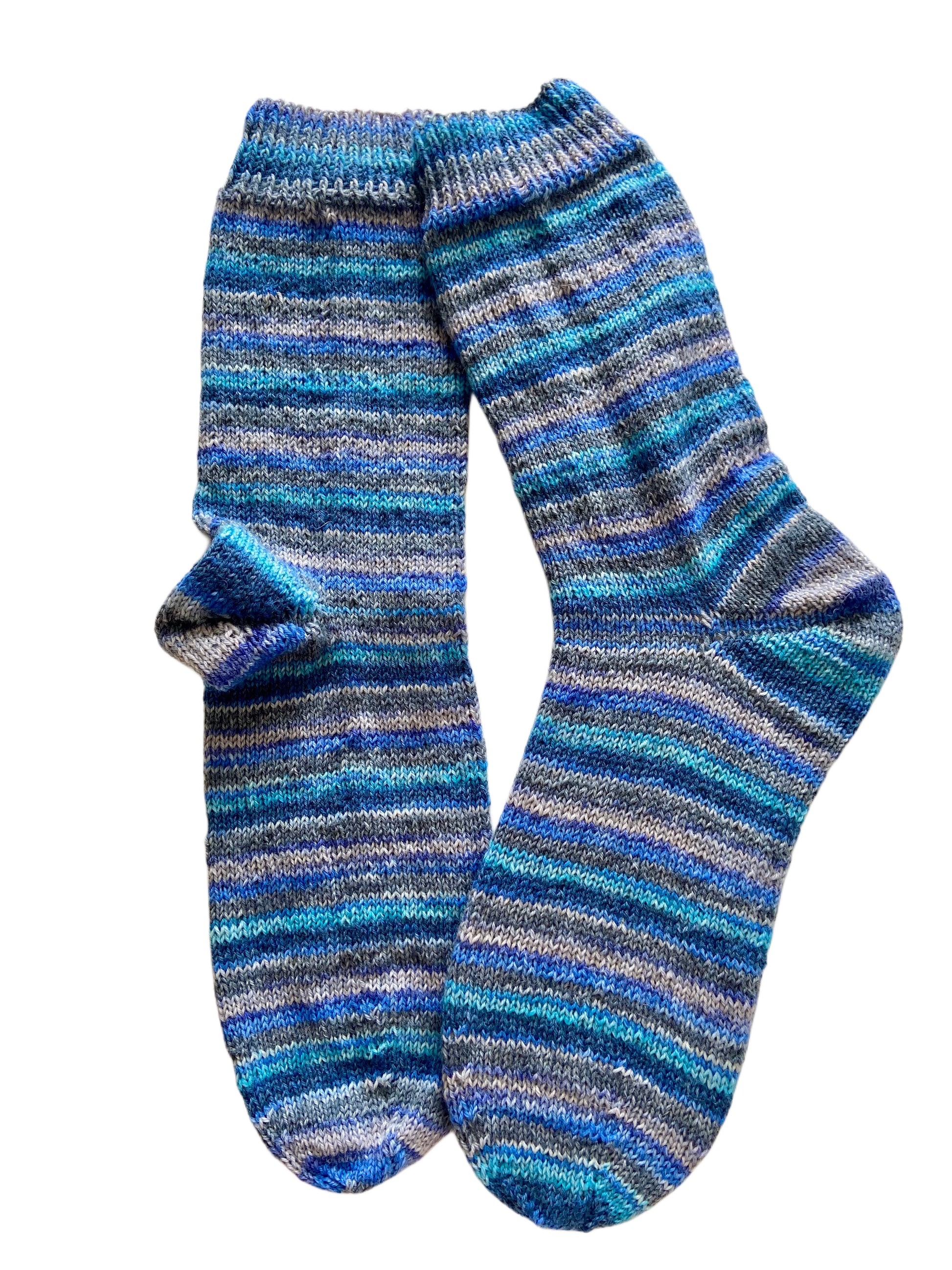 Handgestrickte Socken, Gr. 45/46