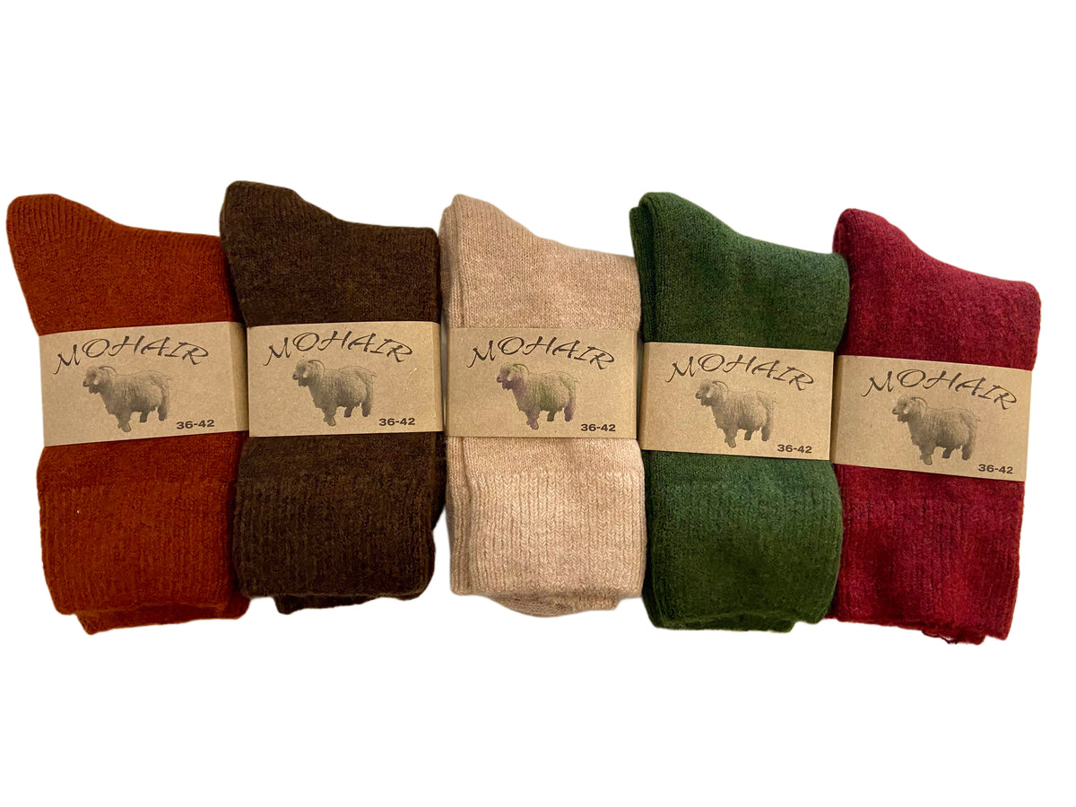 Damensocken Mohair natur, One Size (Gr. 36-42)