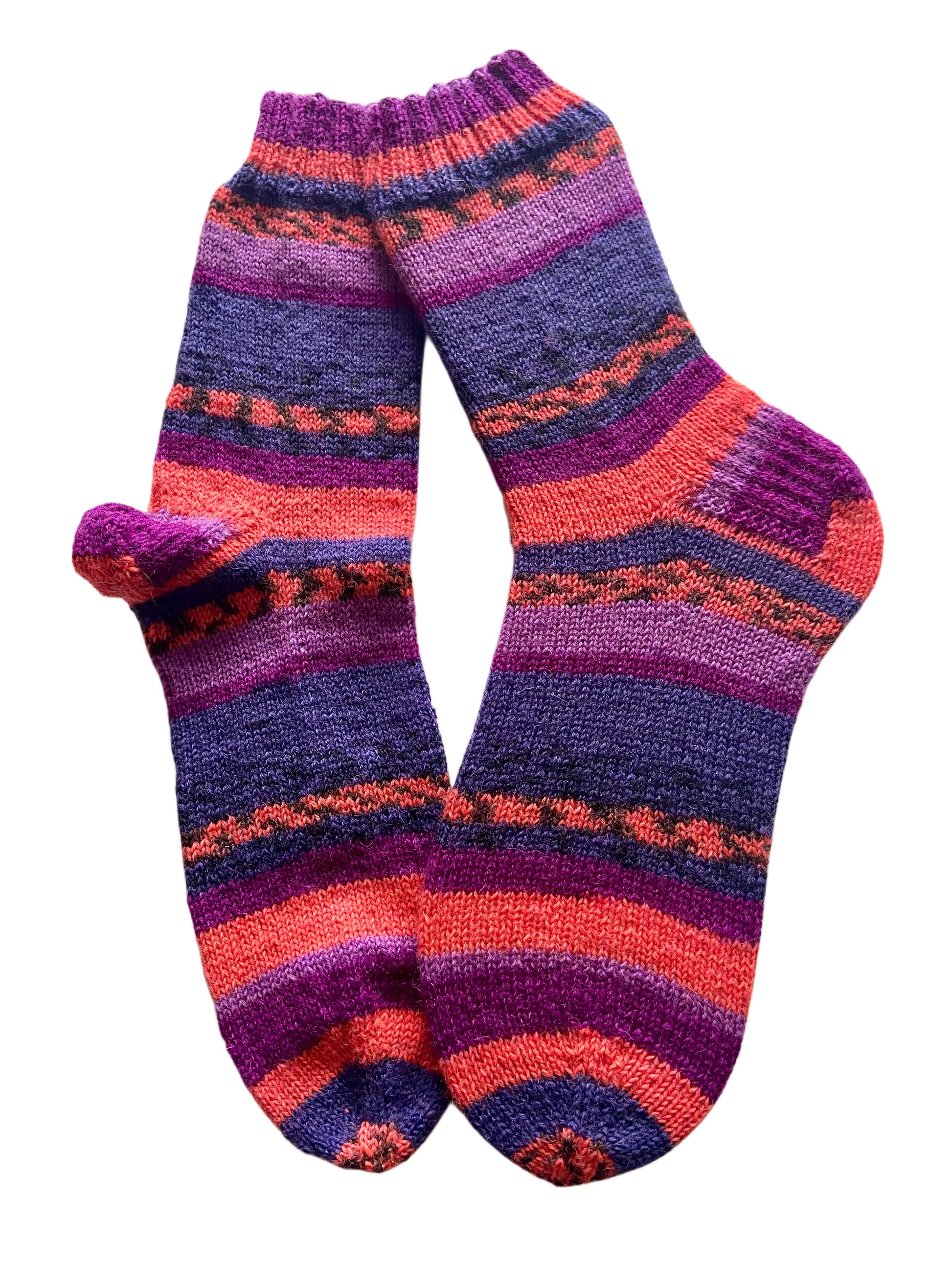 Handgestrickte Socken, Gr. 41/42