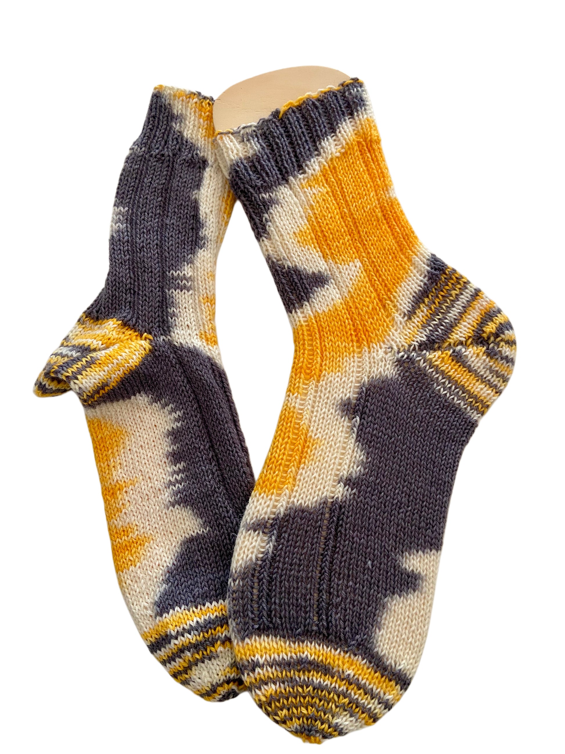 Handgestrickte Socken, Gr. 41/42