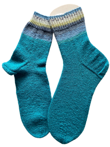 Handgestrickte Socken, Gr. 45/46