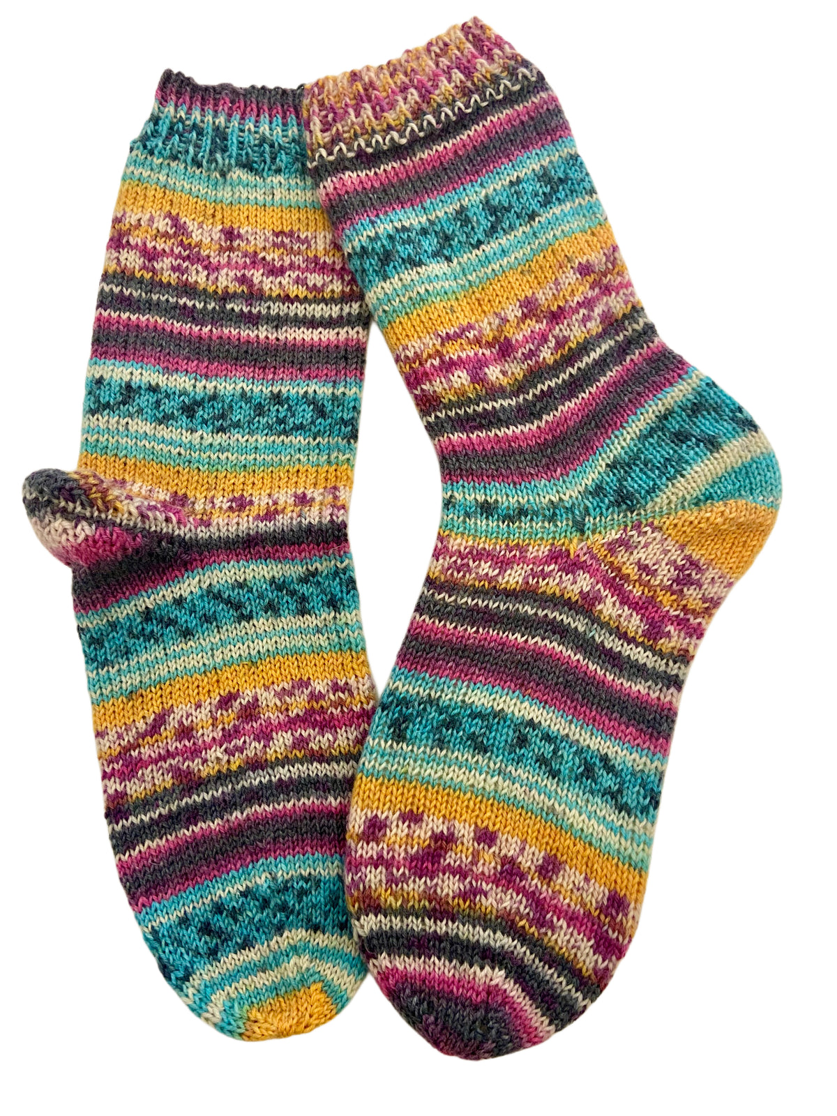 Handgestrickte Socken, Gr. 37/38