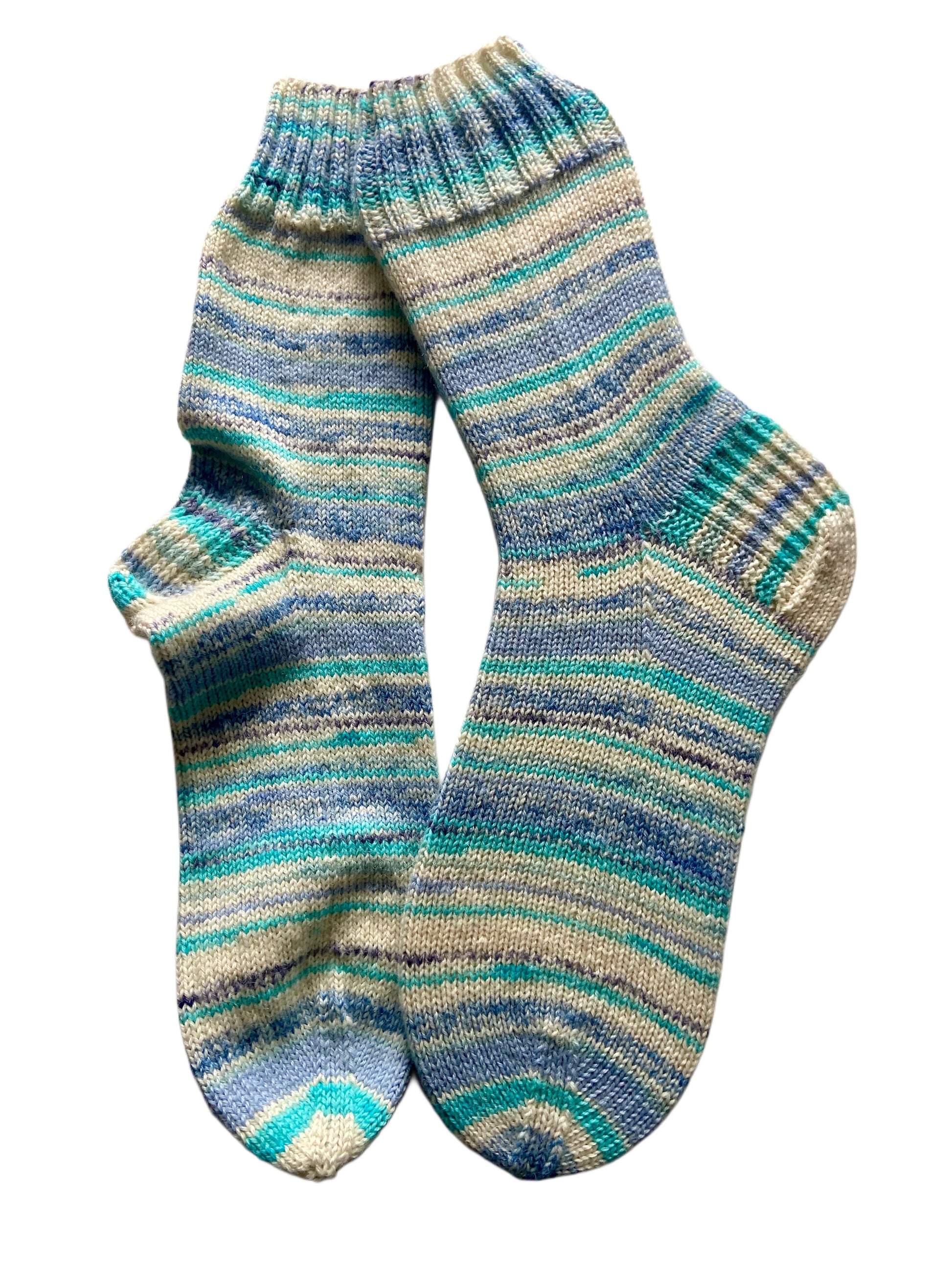 Handgestrickte Socken, Gr. 39/40