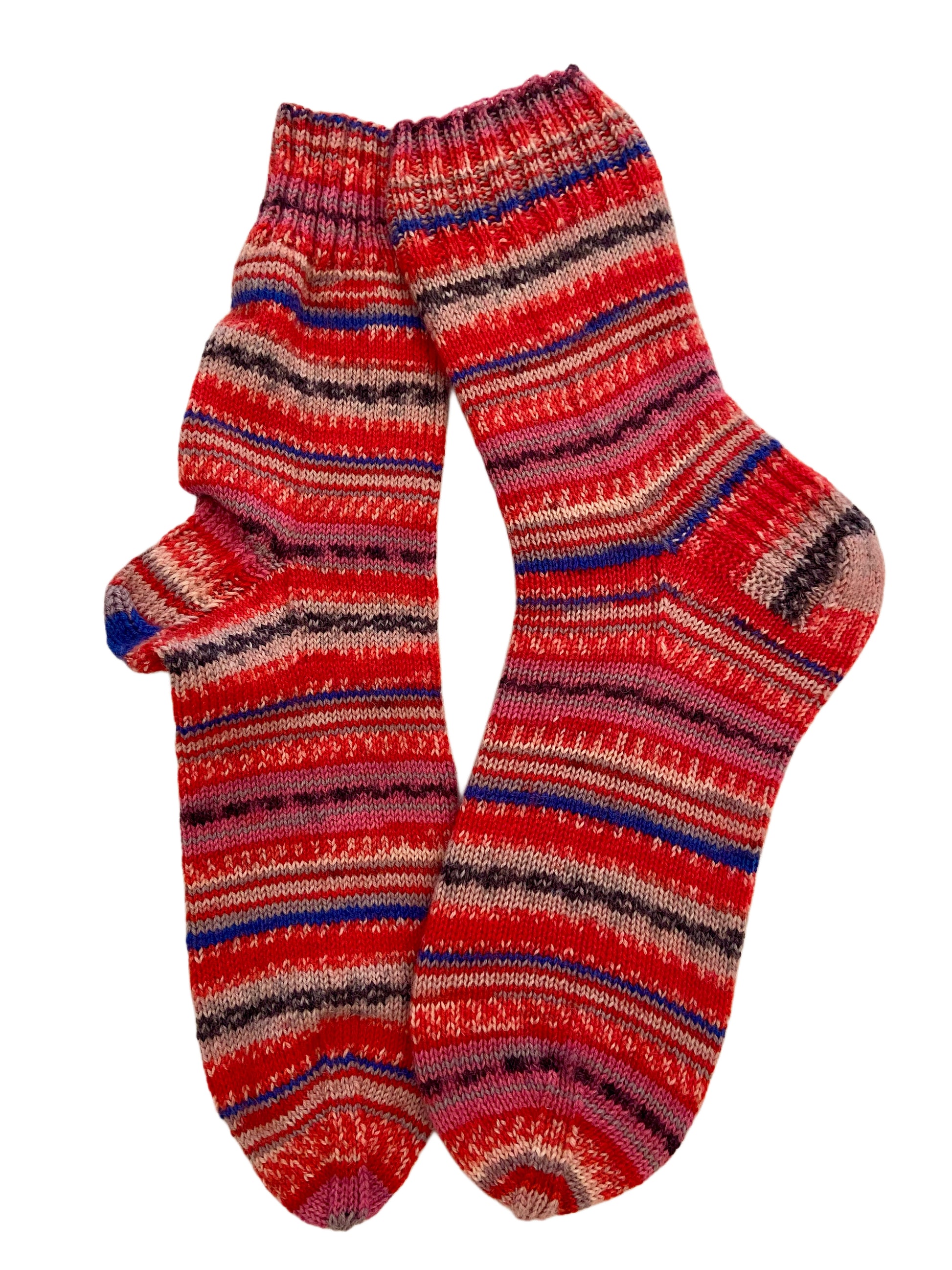 Handgestrickte Socken, Gr. 42/43