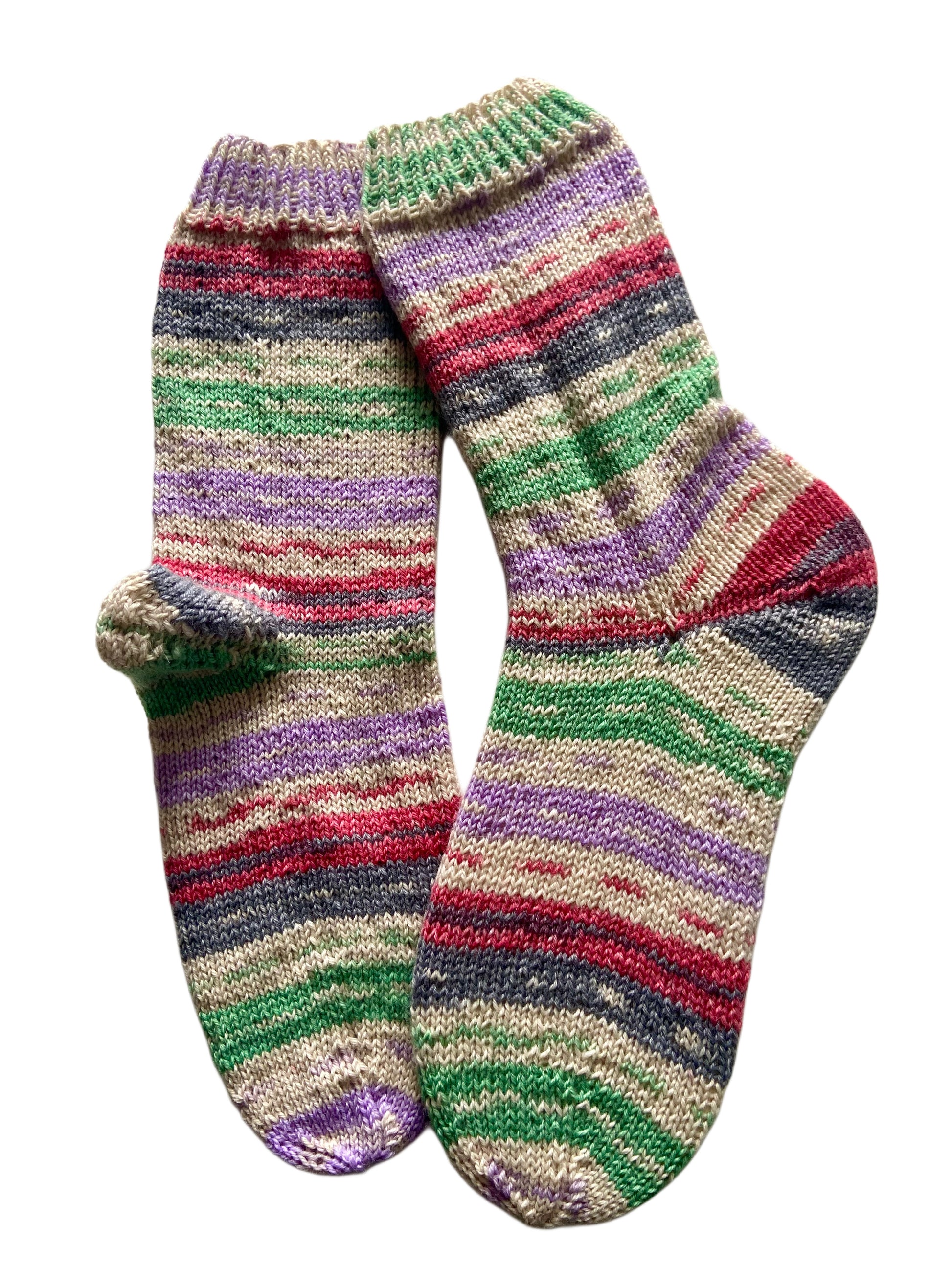Handgestrickte Socken mit SEIDE, Gr. 38/39