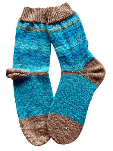 Handgestrickte Socken, Gr. 43/44