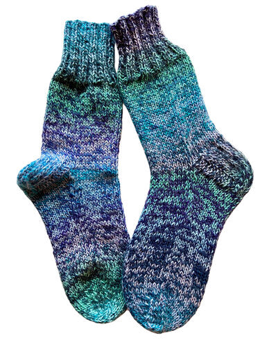 Handgestrickte Socken, Gr. 37/38, 8-fach