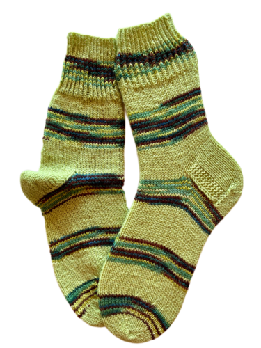 Handgestrickte Socken, Gr. 38/39