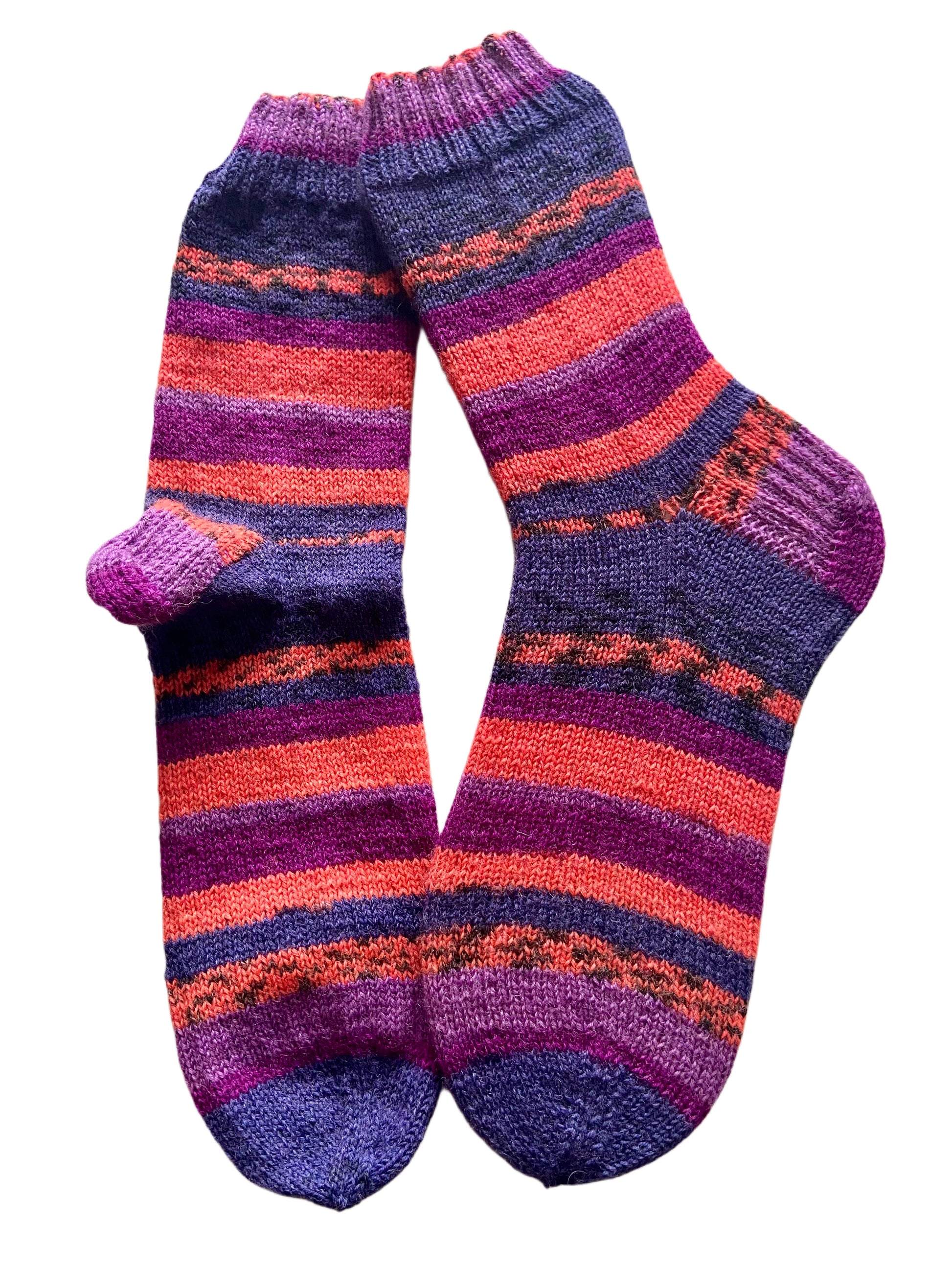 Handgestrickte Socken, Gr. 41/42
