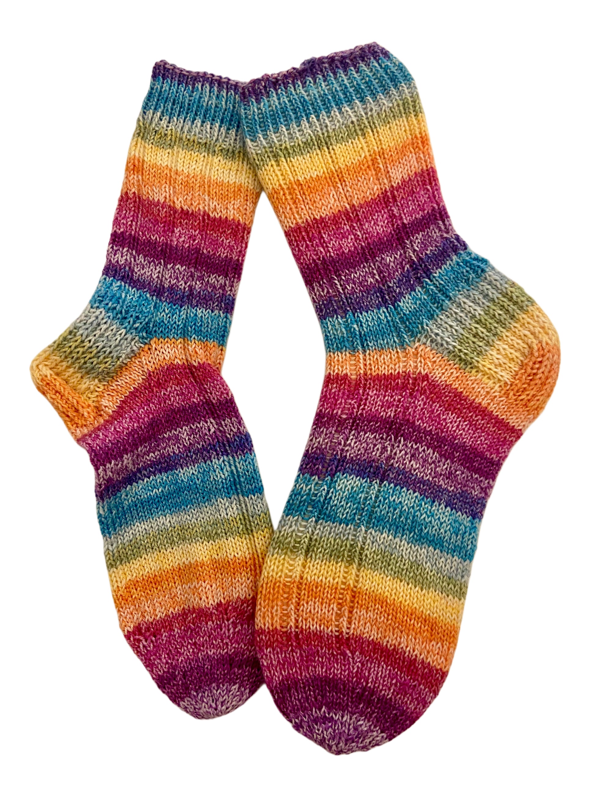 Handgestrickte Socken, Gr. 39/40
