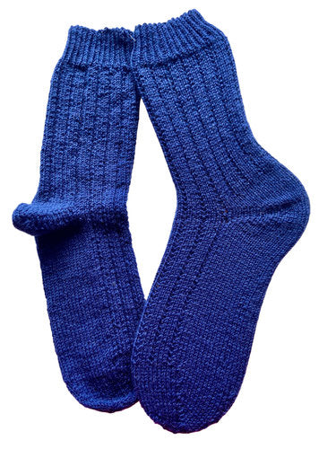 Handgestrickte Socken, Gr. 46/47, 6-fach