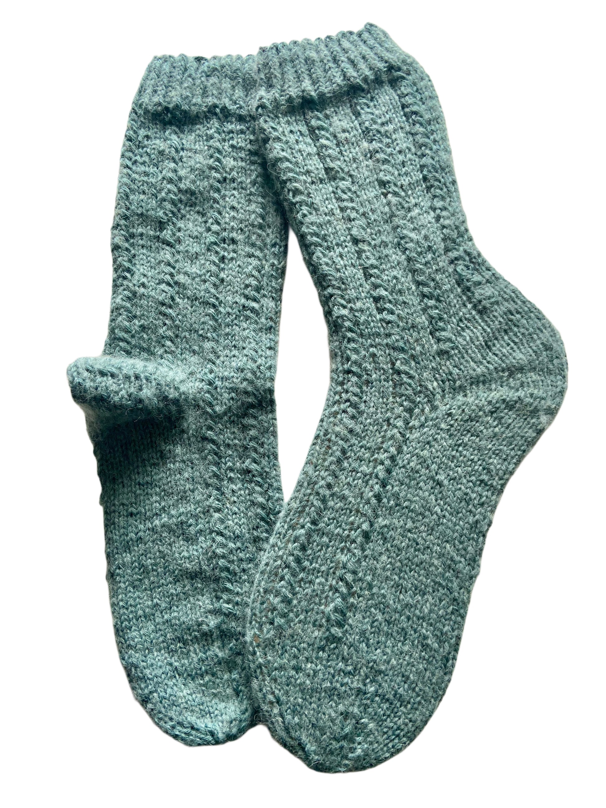 Handgestrickte Socken mit ALPAKA, Gr. 38/39