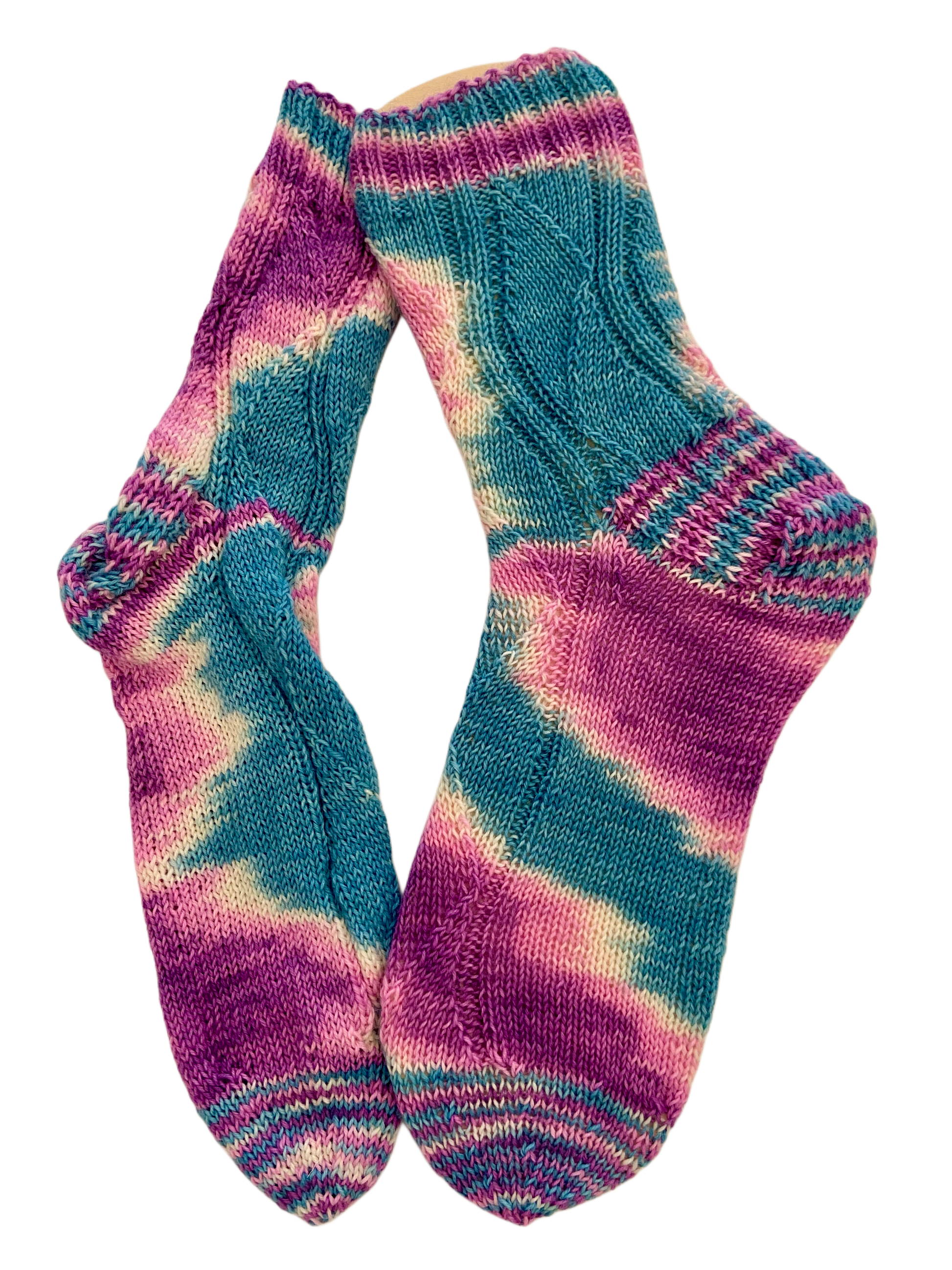 Handgestrickte Socken, Gr. 42/43