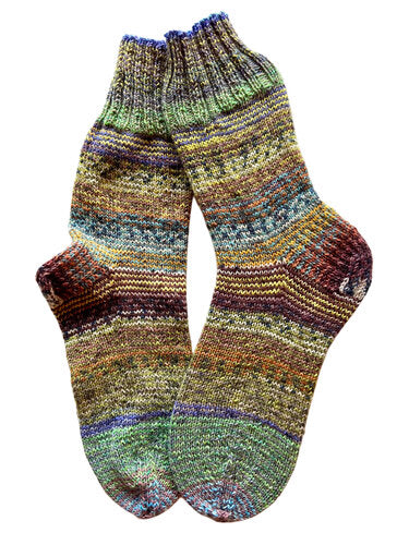 Handgestrickte Socken, Gr. 38/39