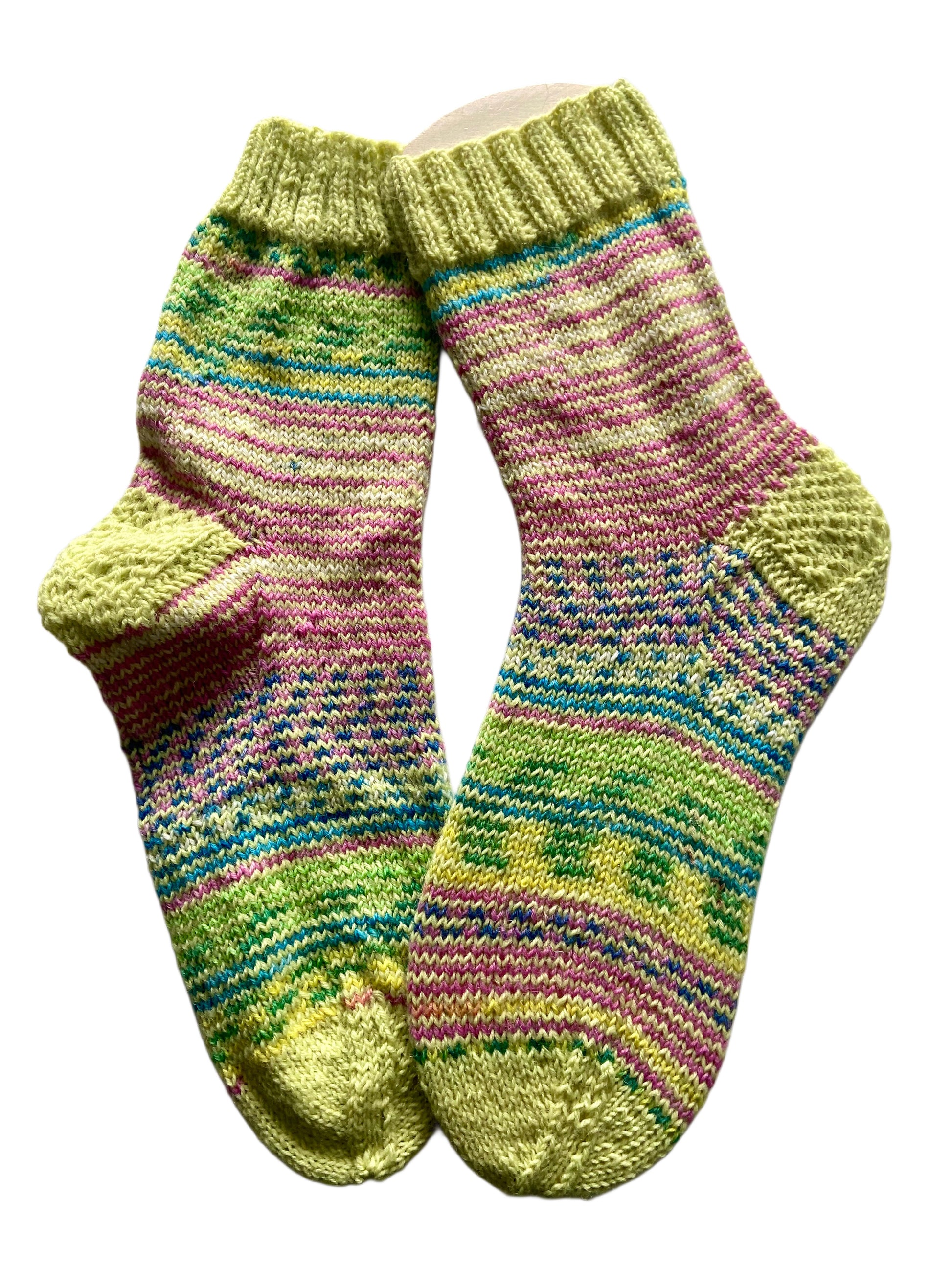 Handgestrickte Socken, Gr. 38/39