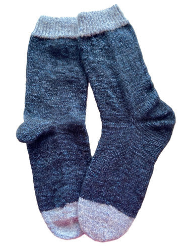 Handgestrickte Socken mit ALPAKA, Gr. 43/44