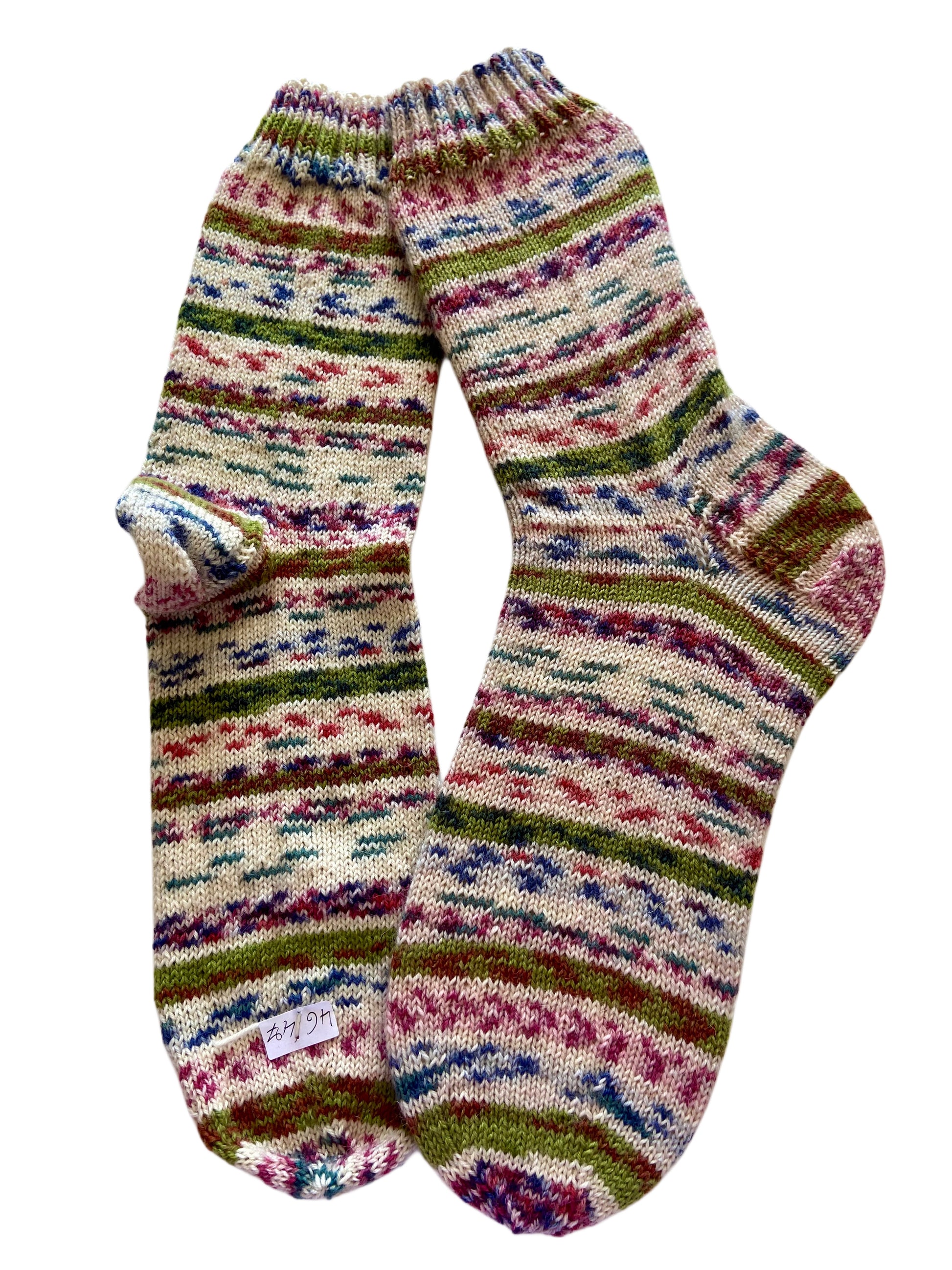 Handgestrickte Socken, Gr. 46/47